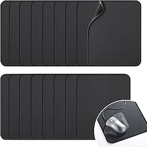 Zhithink 17 Pcs Computer Mouse Pad, Non-Slip Rubber Base and Textured Stitched Edge Mousepads,Mouse Pad Pack for Office and Home,10.2x8.2 Inches,3 mm Thickness