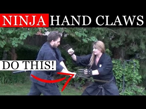 HOW THE NINJA FIGHT WITH TEKKO KAGI (HAND CLAWS) Ninjutsu Martial Arts Training Techniques