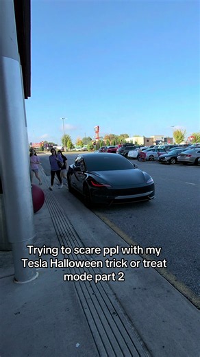 Tesla Model 3 Halloween Trick or Treat Mode: Part 3 on Spooky Night