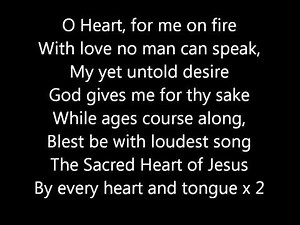 Catholic Hymnal: To Jesus' Heart, all burning