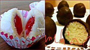 Doua retete: Bomboane Raffello si Bomboane de Ciocolata umplute cu nuca de cocos #bomboane #bomboanevegane #bomboanedecasa #bomboaneraw #bomboanecucocos #bomboanebucuria #bomboaneraffaello #bomboanedeciocolata #kammellia | Prajituri si Bucate gustoase cu Kammellia