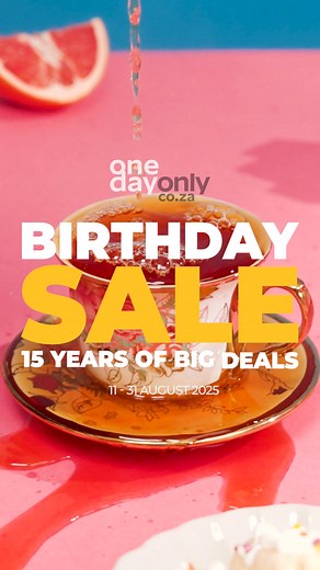 You won't want to be tardy to this party! We're dropping BIG deals up to 100% off every single day until 31 August 🥳 | OneDayOnly.co.za