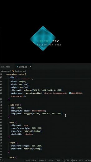 HTML & CSS Only! Rotating 3D Octahedron