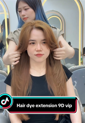 Light Brown Hair Dye and 9D VIP Hair Extensions