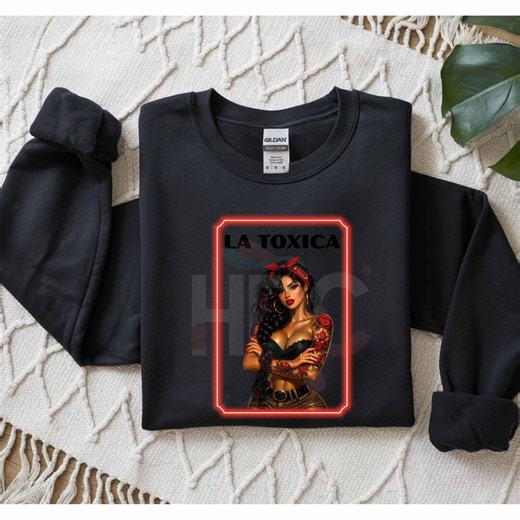La Toxica PNG Design | Latina Shirt Design | Sexy Chicana Girl Graphic | Tattoo Woman Sublimation PNG | Trendy Hispanic Design - Etsy
