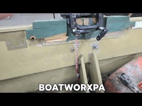 CRESTLINER REVIVAL PT.2 Fixing a Soft Boat Transom with Oak & Plywood | BOATWORXPA