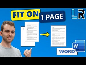 7 Ways to Fit Everything on 1 Page in Word