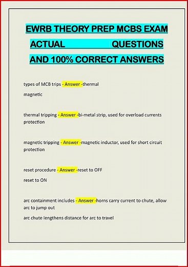 Ewrb Theory Prep Mcbs Exam Actual Questions And 100 Correct video