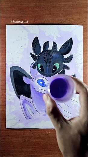 I Try to Draw Toothless with Light Fury | How to train your dragon drawing | Rock That Body #shorts