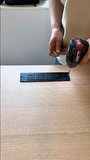 Under Desk Power Outlet Installation | Hidden Setup #woodworking
