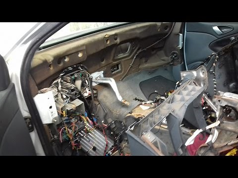 Citroen C5 MK1 2003 dashboard removal, heater matrix and flaps repair - снятие торпедо и заслонок