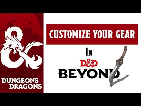 How to customize your gear in DnD Beyond