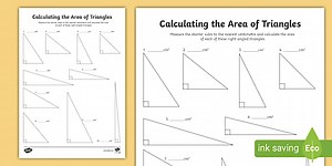 KS2 Calculating Triangle Areas Worksheets