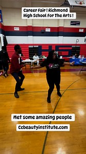 2.5K views · 65 reactions | CC's Beauty Institute, LLC Networking and Fun! Your job should always be fun! #rva #careerfair #richmondva #beautyschoollife | Consquilla Towanda Carey | Facebook