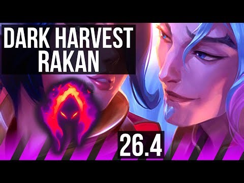 RAKAN & Xayah vs KARMA & Ezreal (SUP) | Dark Harvest, 19K damage | KR Master | 26.4