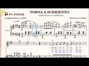 Ernesto De Curtis, Torna a Surriento, voice & piano