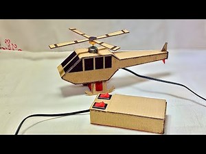 How to make a remote control with cardboard DC motor RC helicopter 🚁🚁