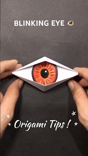 HOW TO MAKE ORIGAMI BLINKING EYE STEP BY STEP | COOL MOVING PAPER EYE | EASY DIY ORIGAMI TUTORIAL |