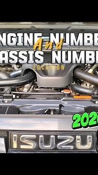 Engine and chassis number Location|ISUZU D-MAX 2020 MODEL