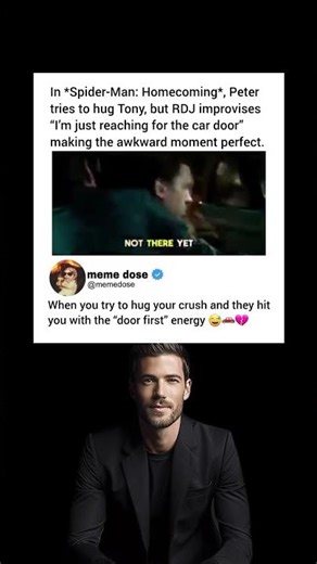 Daddy iron man hugging Spidey