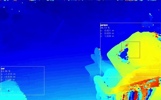 OAK相机室内室外测试 深度 物体识别 三维坐标