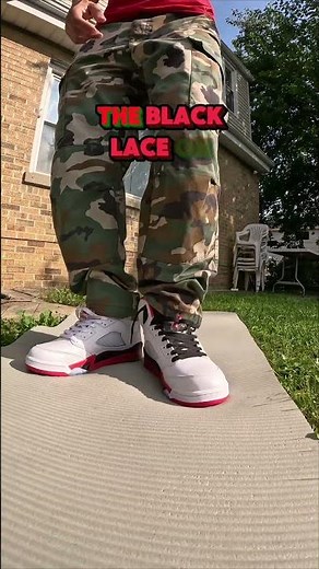 How to Lace Air Jordan 5 "Fire Red Black Tongue" Review & On Feet #sneakers #jordans #howtostyle