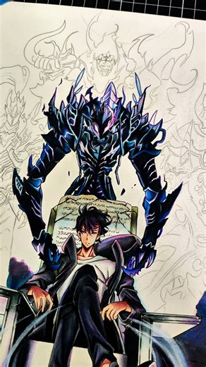 Desenho de Solo Leveling em andamento ✍🏻... #sololeveling #speeddrawing