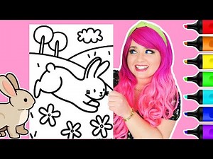 Coloring a Bunny Rabbit Cute Animals Spring & Easter Coloring Page | Ohuhu Art Markers