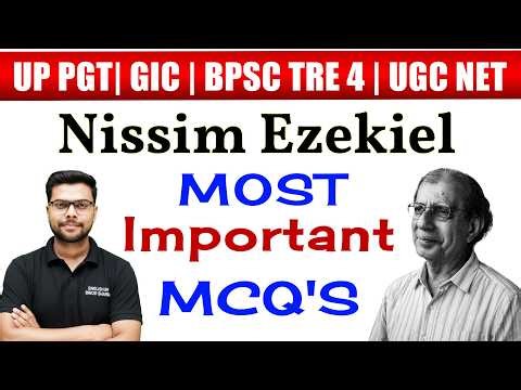 UP TGT, UP PGT, GIC English Classes | English Literature | Nissim Ezekiel | Important Questions