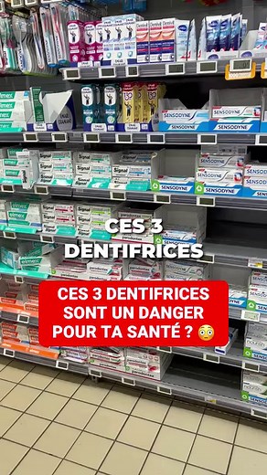 Ces 3 dentifrices font partie des pires selon UFC Que Choisir... et le dernier m’a surpris ! Numéro 1 : Sanogyl soin global Ce dentifrice contient du triclosan, un antibactérien reconnu comme un perturbateur endocrinien puissant. À cela s’ajoute du BHA, classé comme cancérigène. 🚫 Numéro 2 : Sensodyne multi protection Yuka donne une note de 37 sur 100 à ce dentifrice en raison de la présence de deux additifs potentiellement dangereux. L’un a des propriétés irritantes et l’autre est classé comme