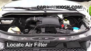 How to Change Engine Air Filter: 2011 Mercedes-Benz Sprinter 2500 3.0L V6 Turbo Diesel Standard Passenger Van