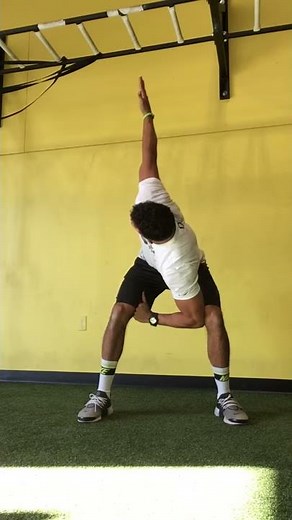 Standing T-Spine stretch with a rotation