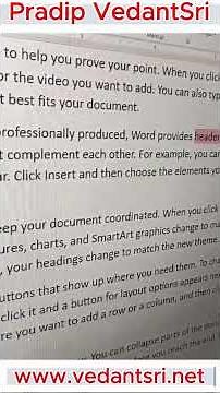 How to add a comment In Word in a Second in MS Word at VedantSri #MSWord #vedantsri #Class