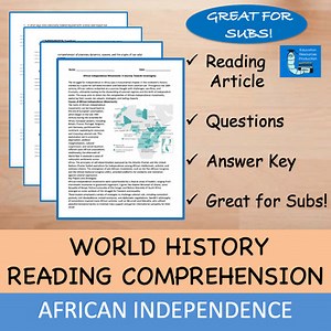 African Independence Movements - Reading Comprehension Passage & Questions