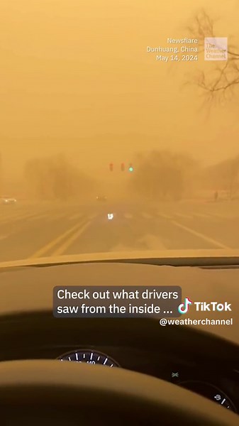 Driving Through a Giant Sandstorm: POV Video