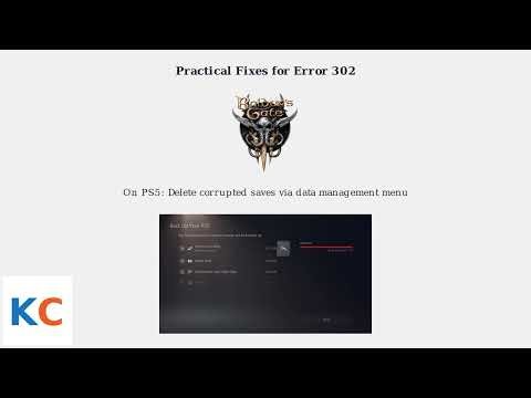 How to Fix Baldur’s Gate 3 “Save Game Load Failed – Error Code 302”