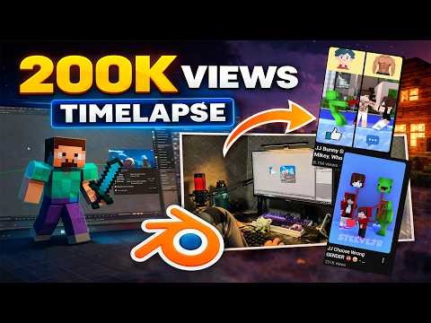 Animating a Minecraft Video In Blender That Got 200K Views Timelapse