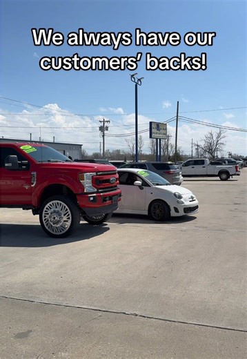 We’ve got your back! ✊🙂‍↕️ #cardealership #carsales #pickakey #f350 #fiat