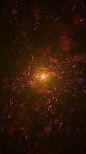 Download Vertical video - glowing multicolored hot sparks emitting and exploding from a pyrotechnic sparkler. Full HD firework motion background animation. for free