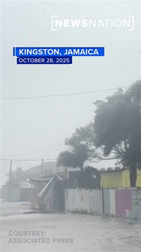 8.7K views · 118 reactions | Category 5 Hurricane Melissa brought heavy floodwaters and wind to Jamaica on Tuesday, flooding streets and causing power outages. MORE: https://www.newsnationnow.com/weather/ap-hurricane-melissa-to-batter-jamaica-as-the-islands-strongest-storm-on-record-in-almost-2-centuries/ | NewsNation | Facebook