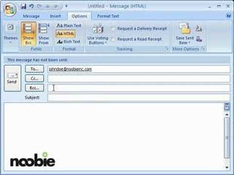 Using the BCC field in Microsoft Outlook 2007