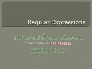 1 Introduction to Regular Expression