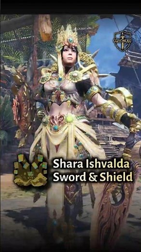 Shara Ishvalda Sword & Shield Set [MHW: Iceborne] #monsterhunter #gaming #showcase #shorts