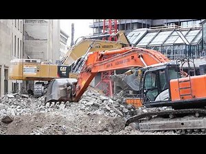 AWR-Abbruch CAT 390F LME zusammen mit einen Hitachi ZX470-5 LCH