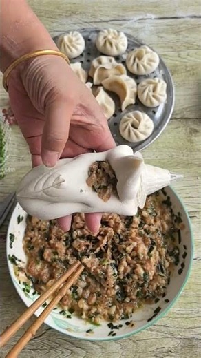 Billion Views Worth Dumpling Design 🥟 Incredible Food Skills#Momos #Dumplings #FoodArt #ViralVideo