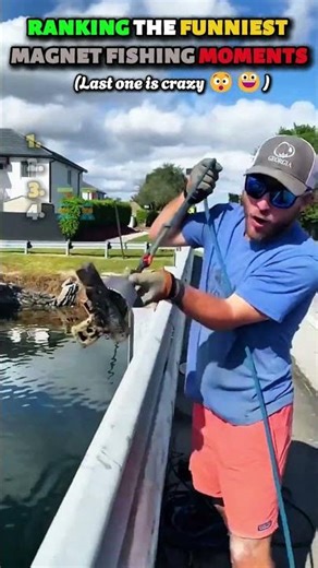 Ranking 5 Funniest Magnet Fishing FINDS! 😂🧲 #shorts #magnetfishing