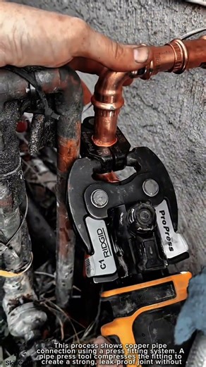 Copper Pipe Pressing Work Tool Using Press Fitting System #worktool