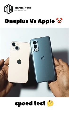 Oneplus vs Apple 🤡#speed test#which is faster🤔