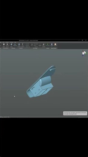 stl to step VW window switch- Quicksurface #automobile #reverseengineering #3dprinting