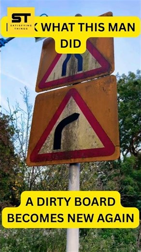 CLEANING DIRTY SIGN TRAFFIC BOARDS | SIGN TRAFFIC BOARDS LOOK LIKE NEW AGAIN